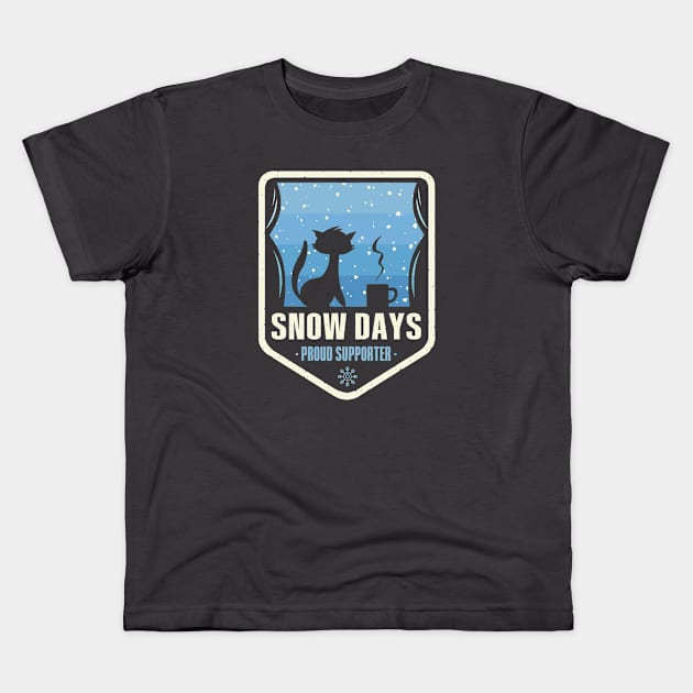 Proud supporter of snow days Kids T-Shirt by Lima's